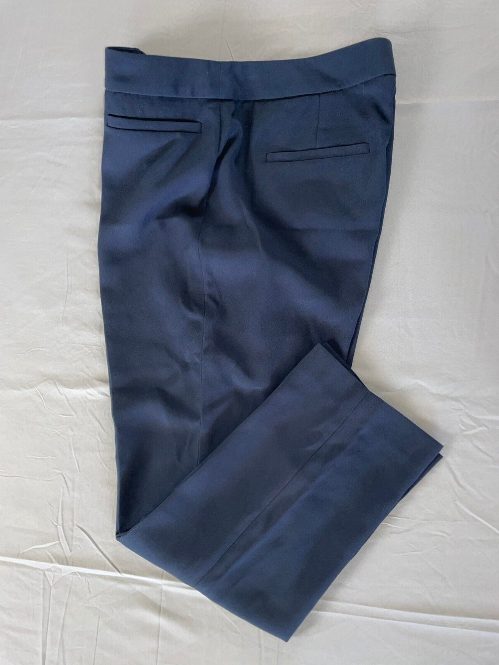 J Crew French Girl Slim Crop Lightweight Mircoriber Pants. Blue, Women's 8. EUC!